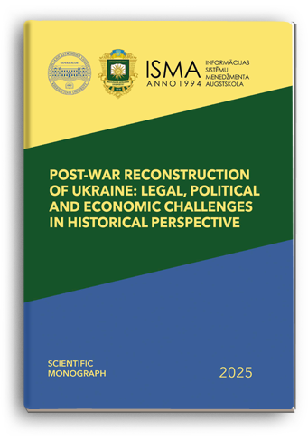 Cover for POST-WAR RECONSTRUCTION OF UKRAINE: LEGAL, POLITICAL AND ECONOMIC CHALLENGES IN HISTORICAL PERSPECTIVE