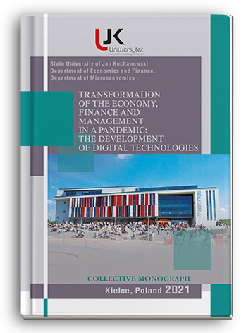 Cover for TRANSFORMATION OF THE ECONOMY, FINANCE AND MANAGEMENT IN A PANDEMIC: THE DEVELOPMENT OF DIGITAL TECHNOLOGIES: Collective monograph
