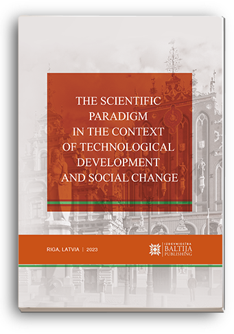 Cover for THE SCIENTIFIC PARADIGM IN THE CONTEXT OF TECHNOLOGICAL DEVELOPMENT AND SOCIAL CHANGE: Scientific monograph. Part 1
