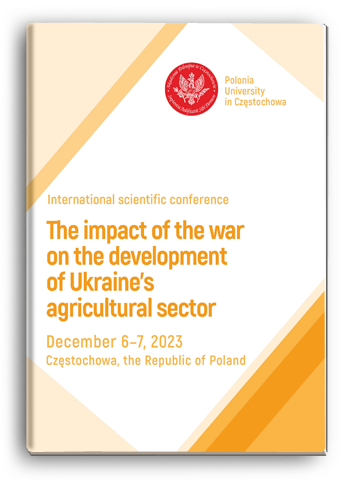 Cover for THE IMPACT OF THE WAR ON THE DEVELOPMENT OF UKRAINE’S AGRICULTURAL SECTOR