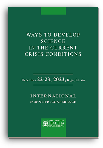 Cover for WAYS TO DEVELOP SCIENCE IN THE CURRENT CRISIS CONDITIONS: International Scientific Conference